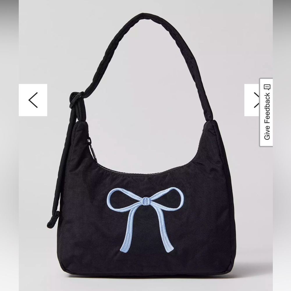 BAGGU UO Exclusive Embroidered Bow Mini Nylon Shoulder Bag. sold out